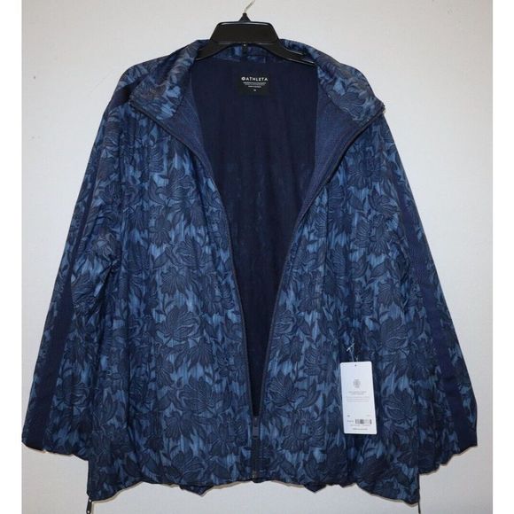 Athleta Women's Sz 1X Ethereal Bloom Blue Sightseer Lace Jacket Windbreaker $149 - Picture 7 of 15